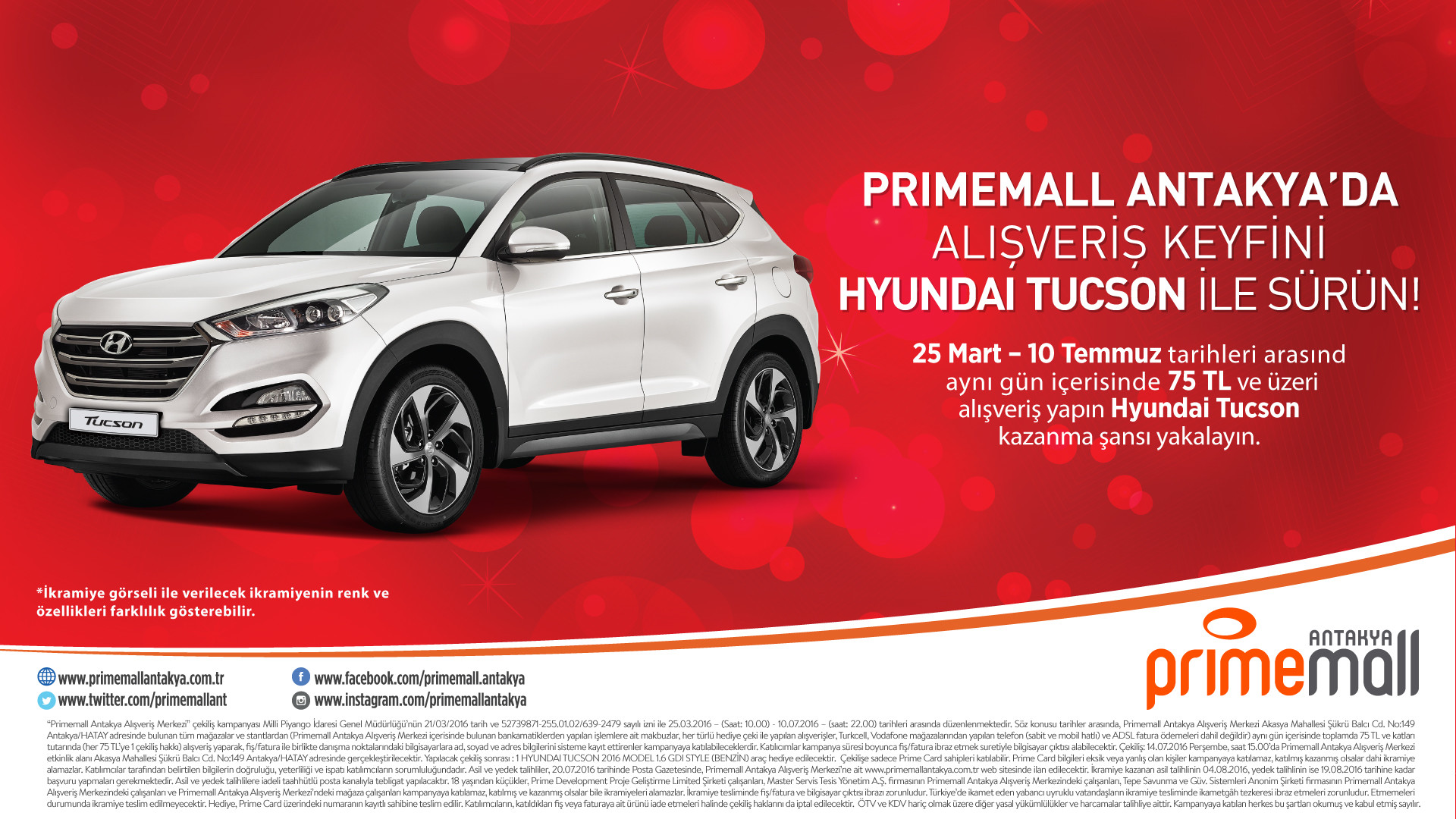 PRİMEMALL ANTAKYA`DA ALIŞVERİŞ KEYFİNİ HYUNDAİ TUCSON İLE SÜRÜN!