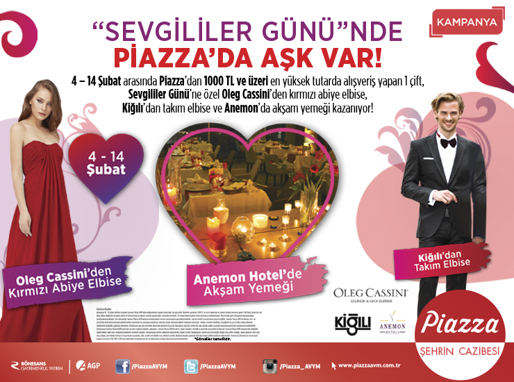 Samsun Piazza AVM 14 Şubat Sevgililer Günü Kampanyası
