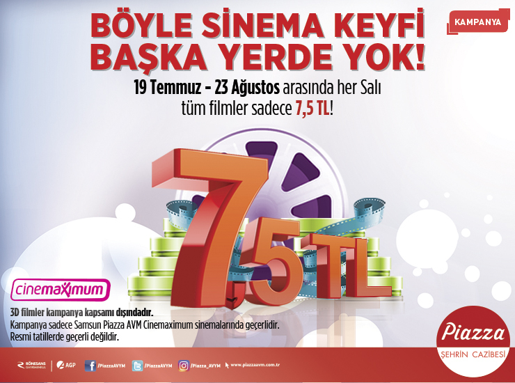 Samsun Piazza AVM`de Sinema Keyfi