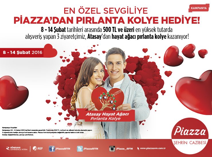 Şanlıurfa Piazza AVM `den Pırlanta Kolye Kampanyası