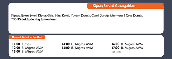 beylikduzu migros avm servis saatleri